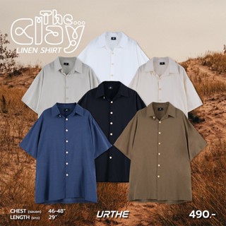 Urthe - เสื้อเชิ้ตผ้าลินิน แขนสั้น รุ่น THE CLAY LINEN SHIRT