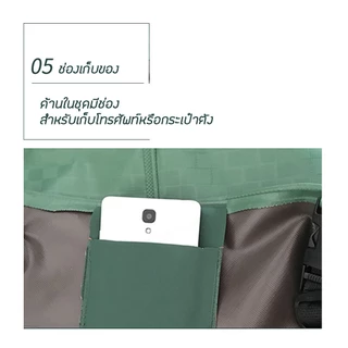 chishop ชุดเอี๊ยมกันน้ำ PVC พร้อมรองเท้าบู๊ท ทำความสะอาดง่าย