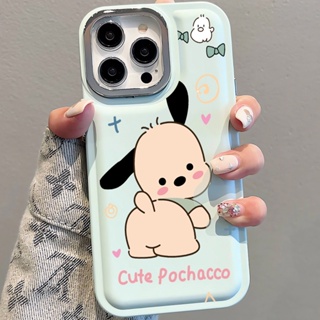 เคสโทรศัพท์มือถือแบบนิ่ม โลหะ ลายก้น Pochacco สําหรับ iPhone 14Promax 13 12 11 7Plus X XR xsmax