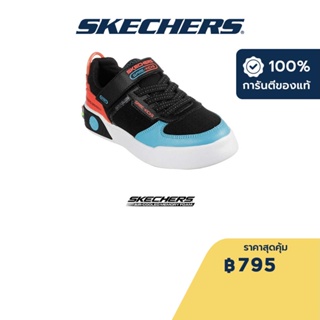 Skechers สเก็ตเชอร์ส รองเท้าเด็กผู้ชาย รองเท้าผ้าใบ Boys Game Court Shoes - 402290L-BKMT Air-Cooled Memory Foam Game Kicks, Lightweight, Machine Washable, Thematic