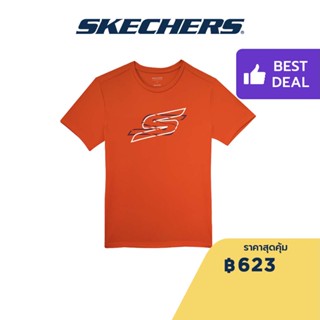 Skechers สเก็ตเชอร์ส เสื้อยืดแขนสั้นผู้ชาย Men Performance Running Short Sleeve Tee - SP22Q4M418-RED