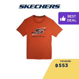 Skechers สเก็ตเชอร์ส เสื้อยืดแขนสั้นผู้ชาย Men 1st Series Short Sleeve Tee Apparel - SP22Q4M416-RED