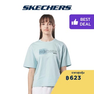 Skechers สเก็ตเชอร์ส เสื้อยืดแขนสั้นผู้หญิง Women Short Sleeve Tee - SL22Q4W294-003K