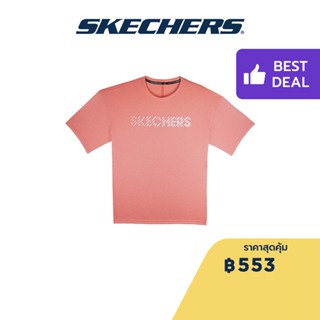 Skechers สเก็ตเชอร์ส เสื้อยืดวิ่งแขนสั้นผู้หญิง Women Running Tee  Apparel - SP22Q4W375-LTCR