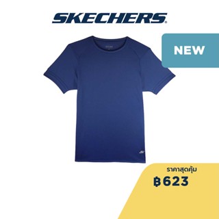 Skechers สเก็ตเชอร์ส เสื้อยืดออกกำลังกายผู้หญิง Women Training Tee - SP22Q4W386-PRBL