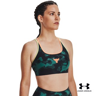 Under Armour Womens Project Rock Crossback Family Printed Sports Bra อันเดอร์ อาร์เมอร์ สปอร์ตบรา Project Rock Crossback Family Printed สำหรับผู้หญิง