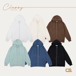 URTHE_CLASSY เสื้อฮู้ด แขนยาว มีซิปหน้า รุ่น HOODIE ZIP-UP