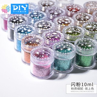 ✿DIY กาวคริสตัล Glitter 10ml โทนเนอร์ Quicksand Mahjong DIY เคสโทรศัพท์มือถือแวววาวเขย่าวัสดุ DIY