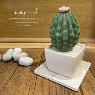 LIVELY BREEZE เครื่องหอมเซรามิกกระบองเพชร (Melona Cactus Ceramic Diffuser) HAND MADE in THAILAND