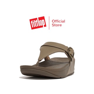 FITFLOP LULU ADJUSTABLE LEATHER รองเท้าแตะแบบหูหนีบผู้หญิง รุ่น ES8-A76 สี GREY