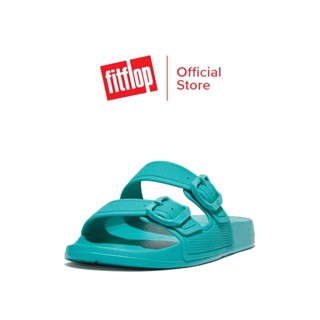 FITFLOP IQUSHION TWO BAR SLIDES รองเท้าแตะผู้หญิง รุ่น FD2-A51 สี TAHITI BLUE