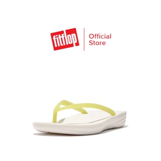 FITFLOP IQUSHION GLOW-IN-THE-DARK รองเท้าแตะผู้หญิง รุ่น GO3-A74 สี YELLOW