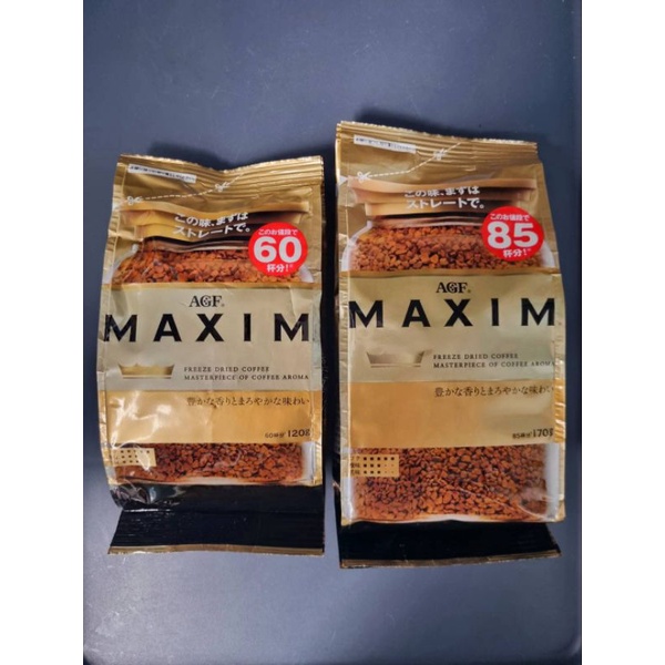 กาแฟสำเร็จรูป ฟรีซดราย ตราแม็กซิม สีทอง 120&170 กรัม (ถุงเติม) MAXIM Gold Freeze Dried Coffee 120&17