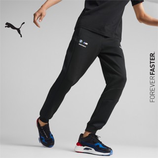 PUMA AUTO - กางเกงวอร์มขาจั๊มผู้ชาย BMW M Motorsport Slim Sweatpants สีดำ - APP - 53586601