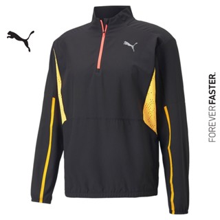 PUMA RUNNING - เสื้อแจ็คเก็ตใส่วิ่งผู้ชาย Run Ultraweave Woven Running Jacket Men สีดำ - APP - 52240051