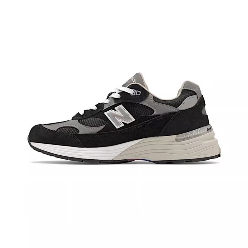 100% authentic New Balance 992 dark gray sports shoes male