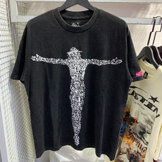 เสื้อยืดแขนสั้น พิมพ์ลาย Hellstar Studios QR Christ สีดํา