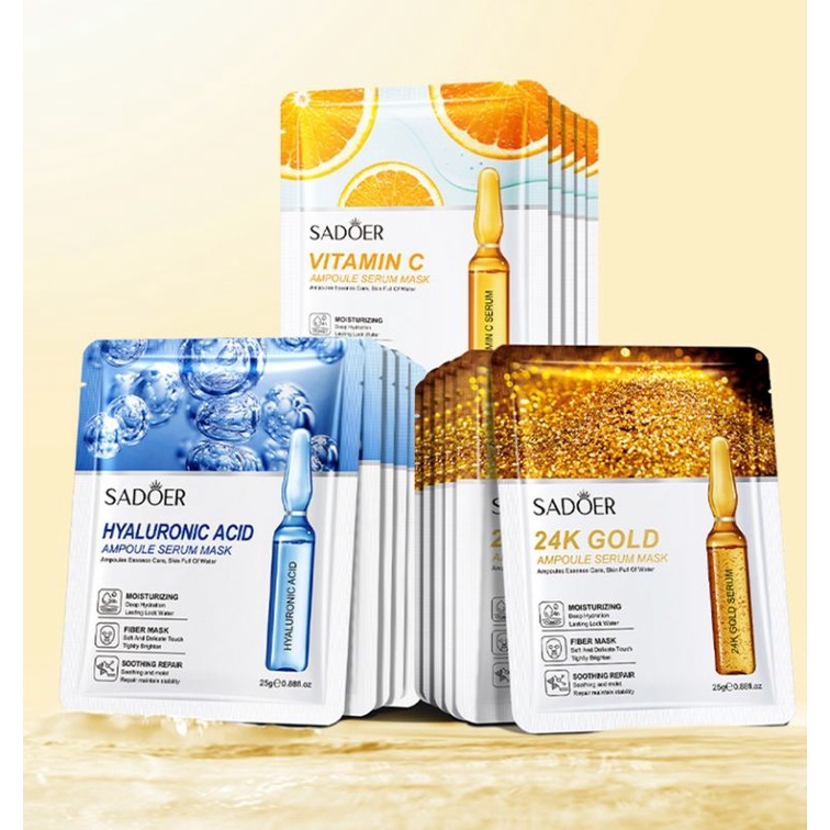Sadoer มาร์คไฮยา+มาร์ควิตามินซี+มาร์คทองคำ24k