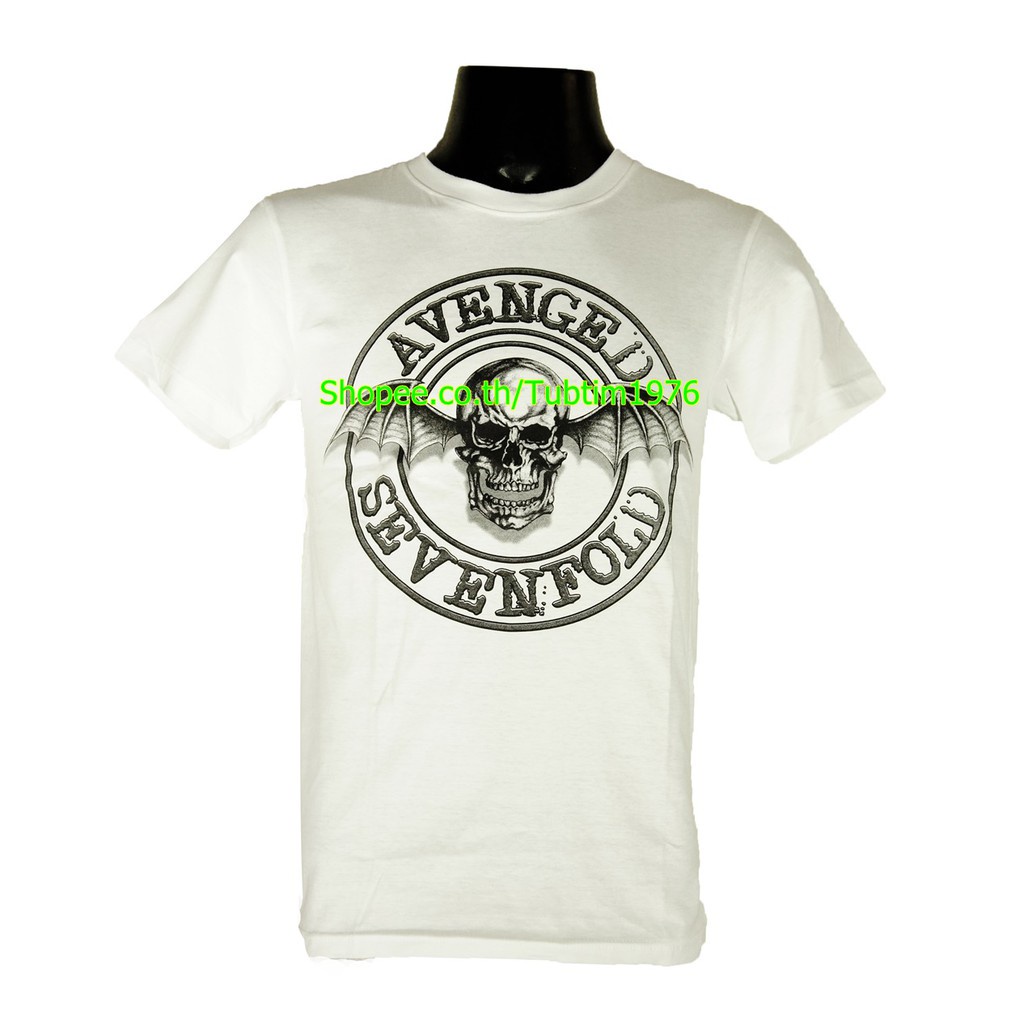 เสื้อวง Avenged Sevenfold ลาย A7X Death Bat & Fire Graphic Band สีดำ A7X8061