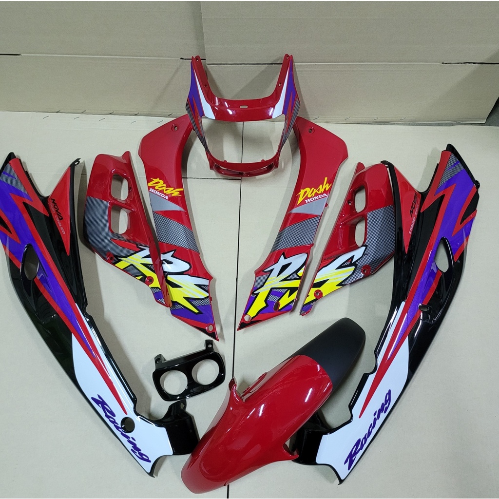 ชุดสี dash ปี 1997 รุ่นแรก สีแดงดำ เฟรมรถ แดช ตัวเก่า (พร้อมติดสติกเกอร์)