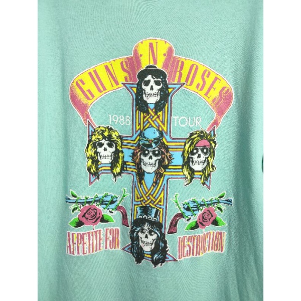เสื้อวง มือสอง Guns N' Roses อก 44 ยาว 30