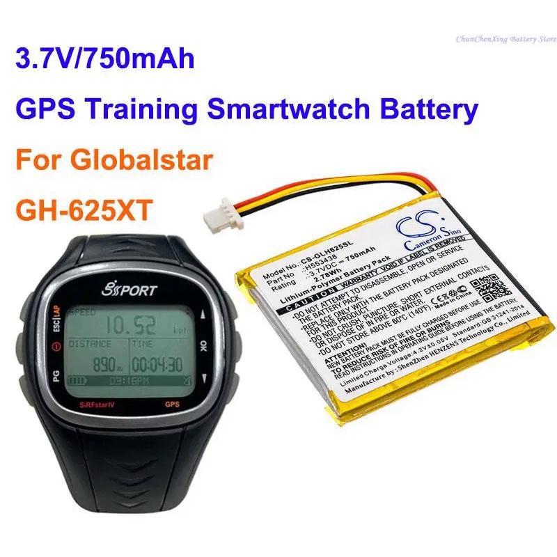 I3M2 OrangeYu 750mAh GPS Training Smartwatch Battery H553438 for Globalstar GH625XT, GH-625XT