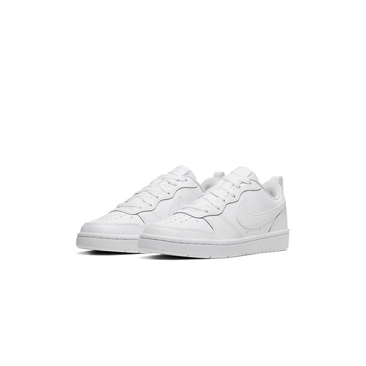 ✕▽NIKE/Nike Court Borough Girls Pure White Casual Low-top White Shoes BQ5448-100