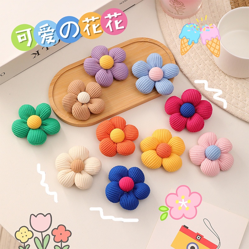 เข็มกลัดแฟชั่น ลายดอกทานตะวัน  แฮนด์เมด DIY สําหรับตกแต่งเสื้อผ้า กิ๊บติดผม แผ่นแพทช์ผ้า เข็มกลัดแฟชั่น