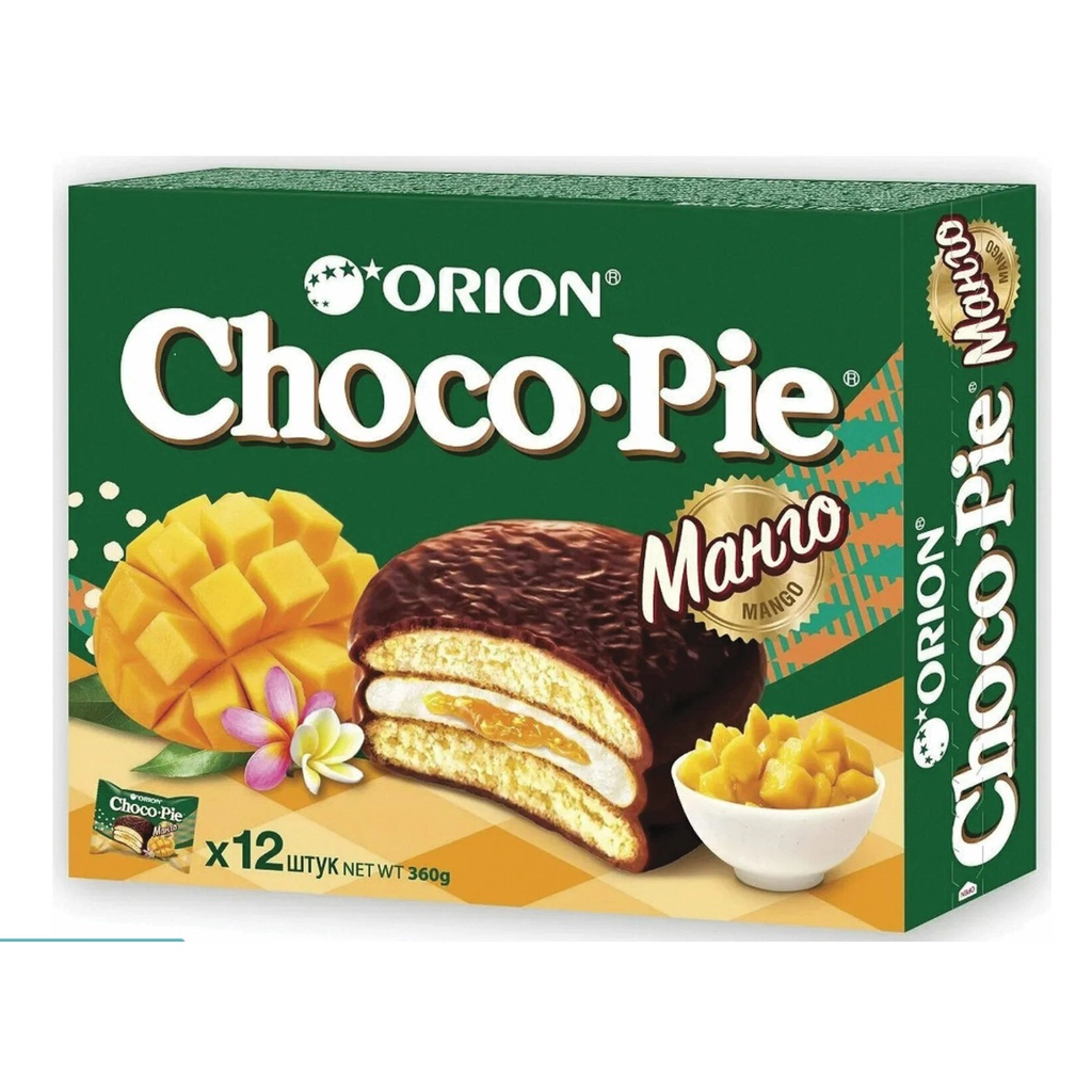 ORION Group Choco Pie MANGO Cake (Choco Pie Mango) 360 gr / ORION / Choco Pie MANGO cake 360 ​​gr