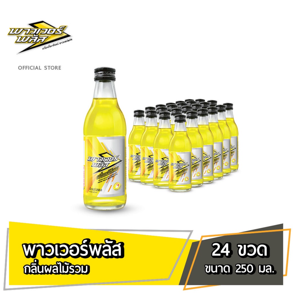 [ส่ง กทม. ปริมณฑล จังหวัดหลักอื่นๆ] พาวเวอร์พลัส กลิ่นผลไม้ 250 มล. 24 ขวด Power Plus Mixed Fruit 250ml 24 Bottles