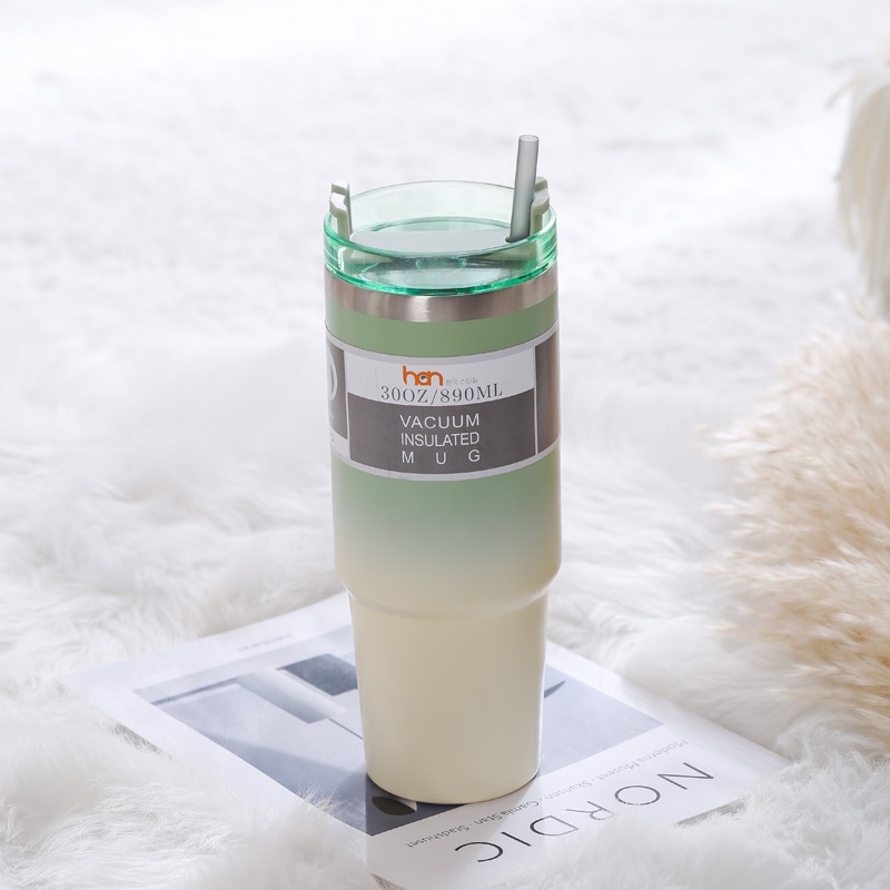 พร้อมส่ง🔥แก้วเก็บความเย็น 30oz สแตนเลสแท้ PANDA กาแฟ