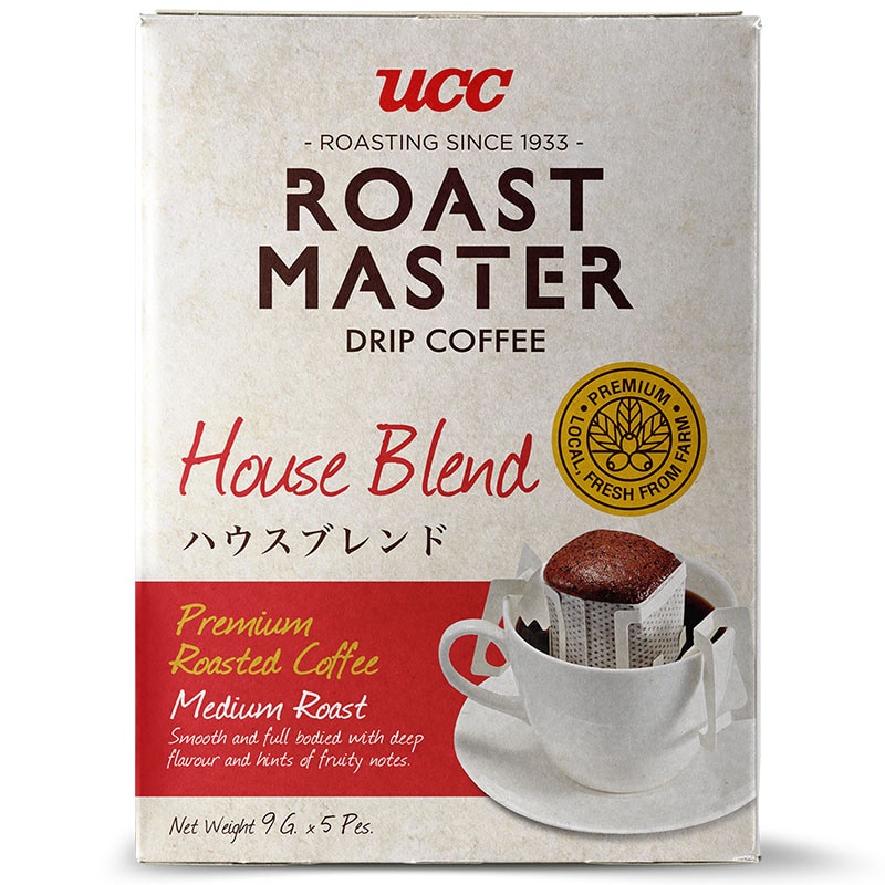 SALE! 🍃🌺 ยูซีซีกาแฟดริปเฮ้าส์เบลนด์ 45กรัม 🌺🍃 UCC Roasted Master House Blend Drip Coffee 45g.