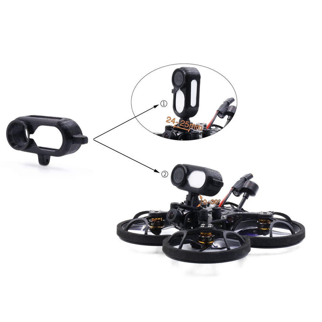 Insta360 Go2 TPU Camera Mount สำหรับ GEPRC CineLog 25 Hd/geprc Rocket/geprc Crown Hd/geprc Crocodile