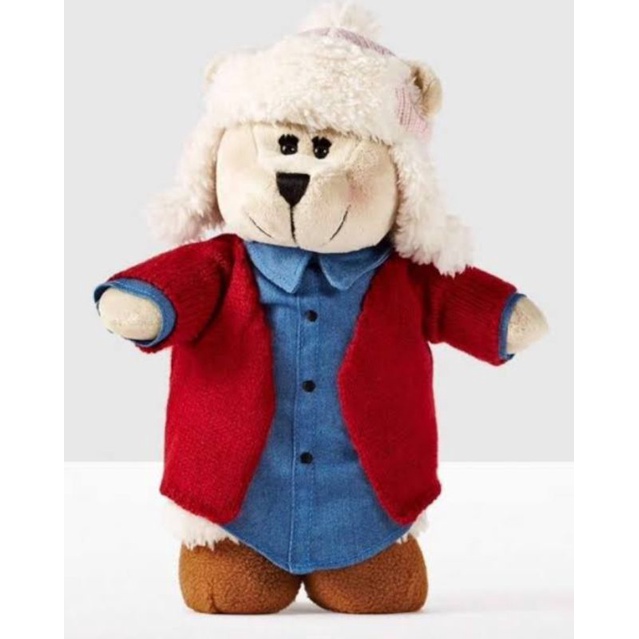 ตุ๊กตาหมี สตาร์บัค ปี 2016 Starbucks Barista Girl Plush Teddy Bear Dog Doll Holiday Sweater Winter Hat 2016