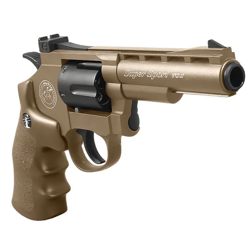 ใหม่ M29 Double Action ซ้ำกระเป๋า Revolver Dark Night Swordsman Soft Bullet Gun Decompression ของเล่