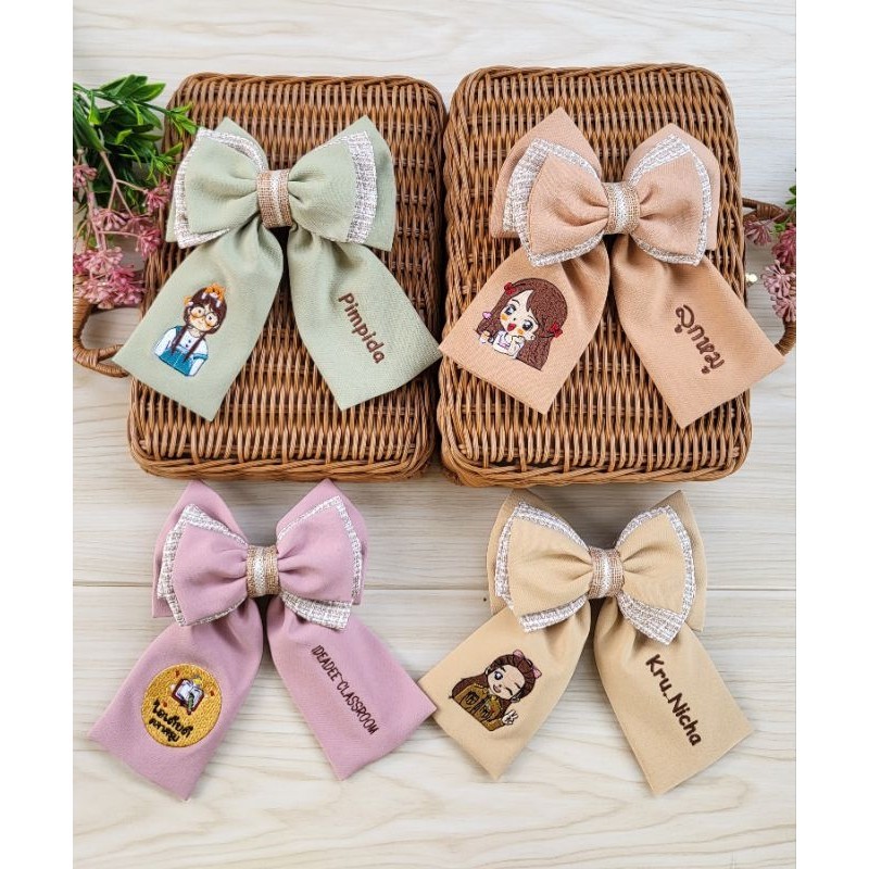 โบว์ปักรุ่นสก็อตมี11สี