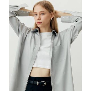 (สินค้าพร้อมส่ง) Hounddown - The Moon Oversized Shirt /Wrinkle free รีดง่าย ยับยาก