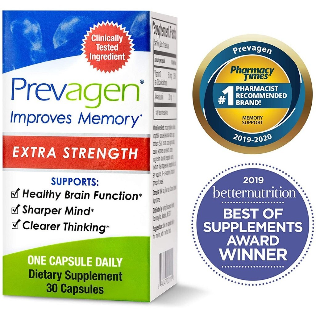 Prevagen Extra Strength วิตามินบำรุงสมอง เสริมความจำ Improves Memory #1 in USA (Prevagen 20 mg)