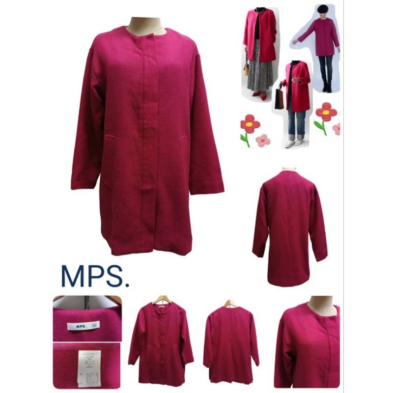 1176. MPS.เสื้อโค้ทผ้าทอมือสองญี่ปุ่น