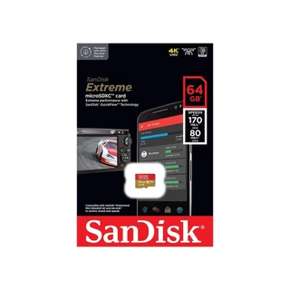 [ของแท้] การ์ดหน่วยความจำ SanDisk Extreme microSDXC 64GB V30 U3 C10 A2 170MB/s R 80MB/s W Red-Gold by Banana IT