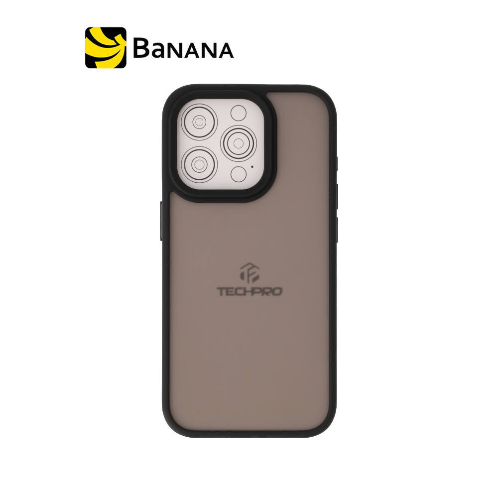 TECHPRO เคส iPhone 15 Pro Matte Black Color Bumper by Banana IT
