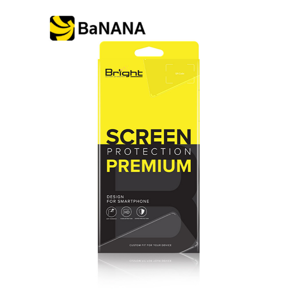 Bright ฟิล์ม Tempered Glass  iPhone 15 Pro Max (6.7inch) Full Frame Black By Banana IT