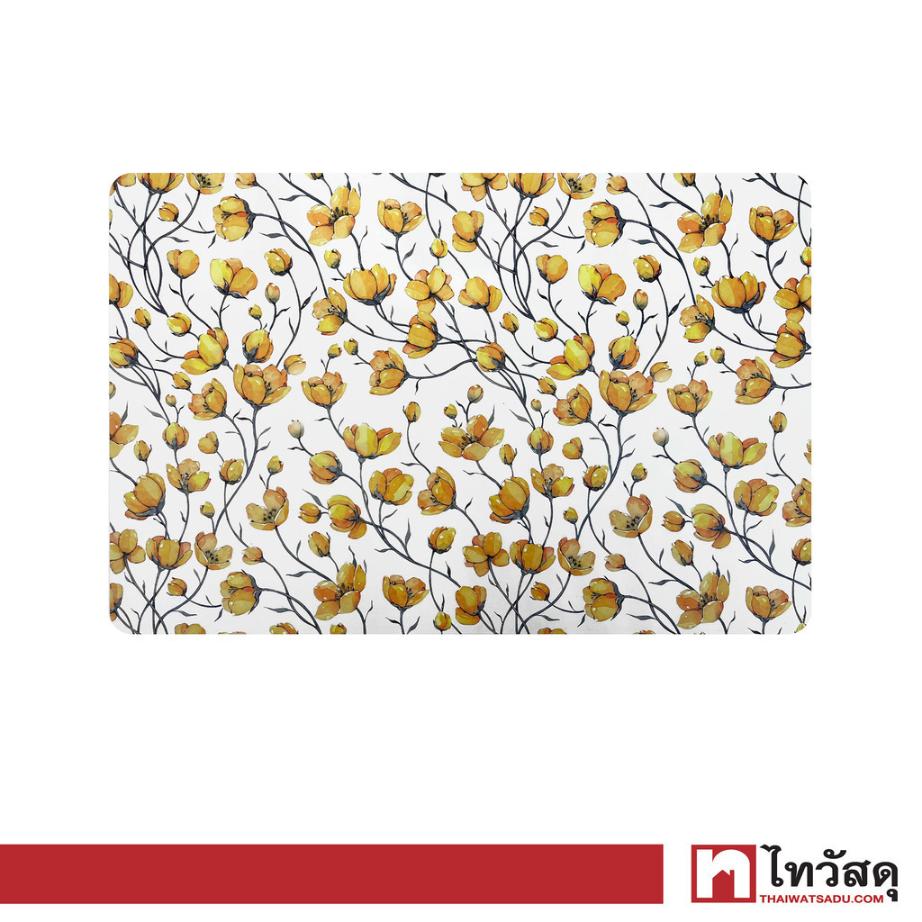 KASSA HOME แผ่นรองจาน PP ลายดอกไม้ รุ่น PPCO-32266B ขนาด 43.5 x 28.5 ซม.