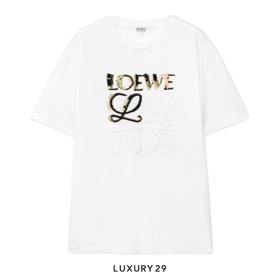 Loewe Relaxed fit T-shirt in cotton White/Multicolor