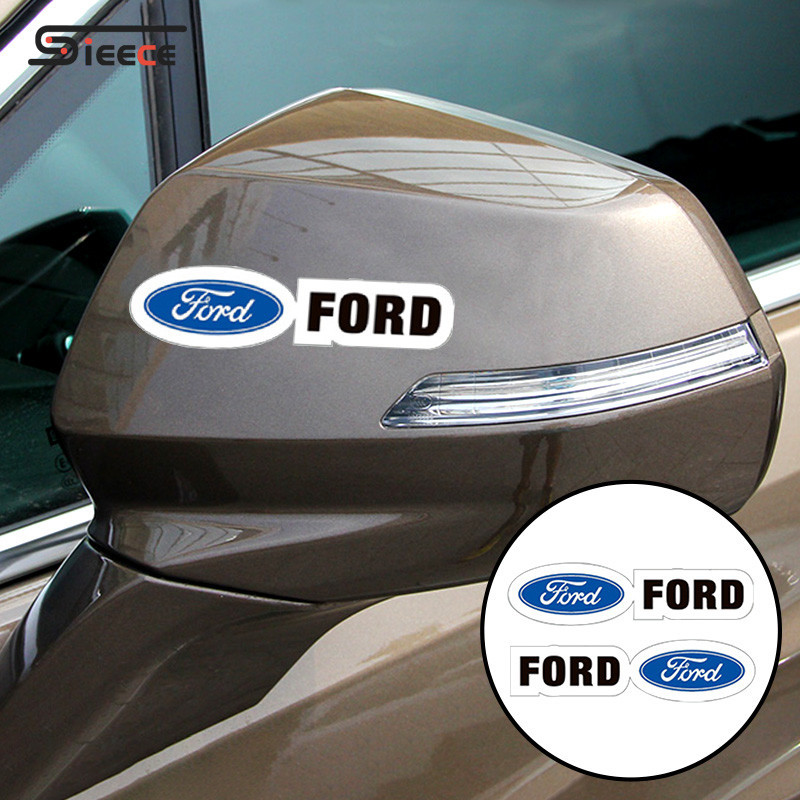 Sieece กระจกมองข้างรถยนต์ สติ้กเกอร์ตกแต่ง สำหรับ Ford Ranger Fiesta Everest Focus Ecosport
