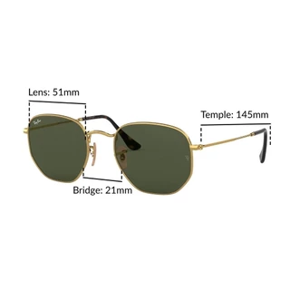 Ray-Ban Hexagonal - RB3548N 001 -sunglasses แว่นกันแดด