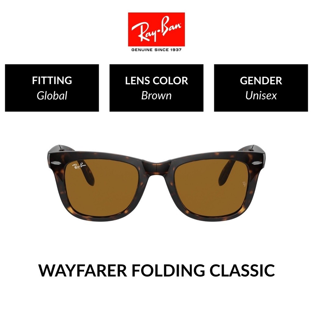 Ray-Ban Folding Wayfarer - RB4105 710 - size 50 แว่นกันแดด