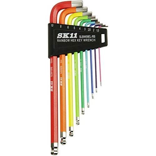 Sk11 Slbw09El-Rb ชุดประแจหกเหลี่ยม สีรุ้ง 9 ชิ้น