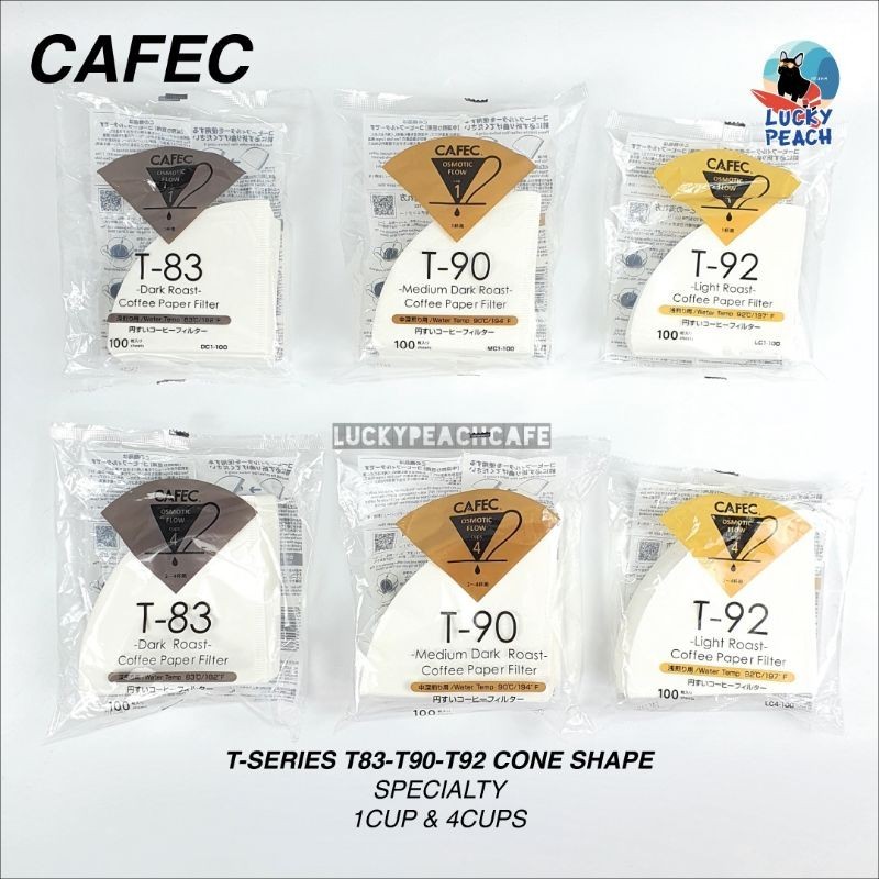 CAFEC Specialty T-Series T83/T90/T92 Paper Filter [Cone Shape] สินค้าของแท้จากญี่ปุ่น