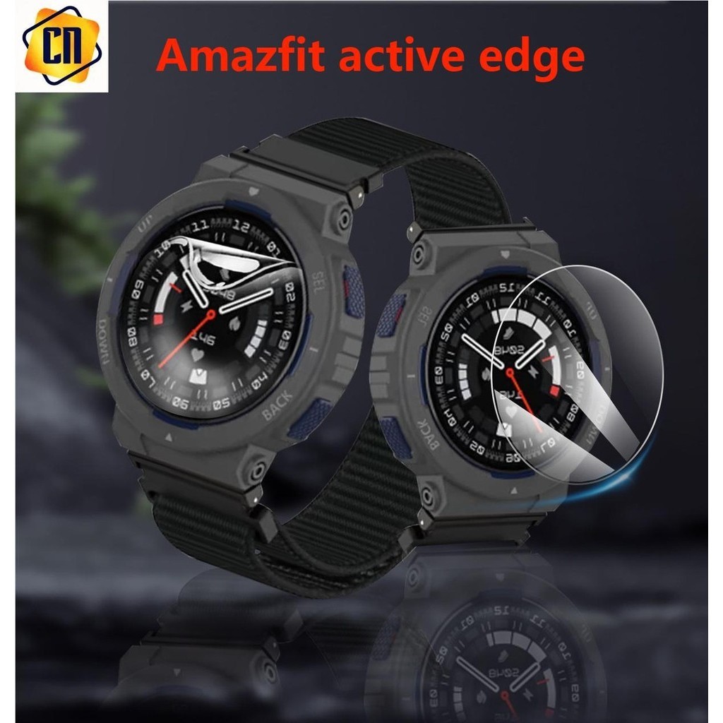 Watch Amazfit active Edge (Tempered Glass&TPU/ Hydrogel) film  พร้อมส่งจากกรุงเทพ** ฟิล์มติดนาฬิกา